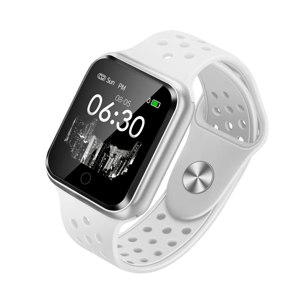 Beautyss Смарт-часы IP67 водонепроницаемый монитор сердечного ритма артериального давления спортивный трекер amazfit bip Smartwatch Поддержка IOS Android - Цвет: White