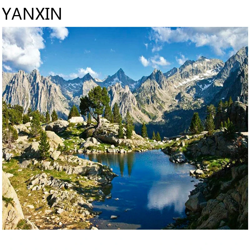 

YANXIN DIY Frame Painting By Numbers Oil Paint Wall Art Pictures Decor For Home Decoration 926