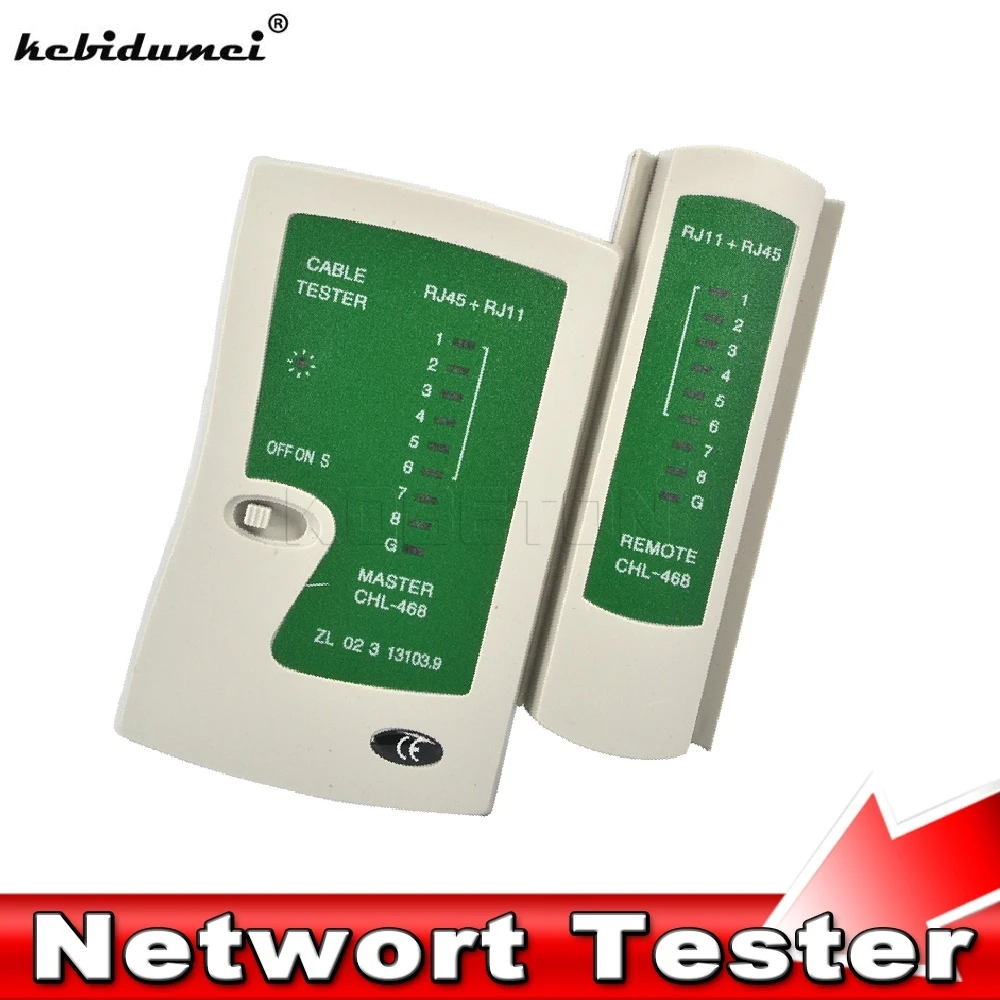Кабельный тестер kebidumei профессиональный детектор для сетевых кабелей RJ45 RJ11 RJ12 CAT5