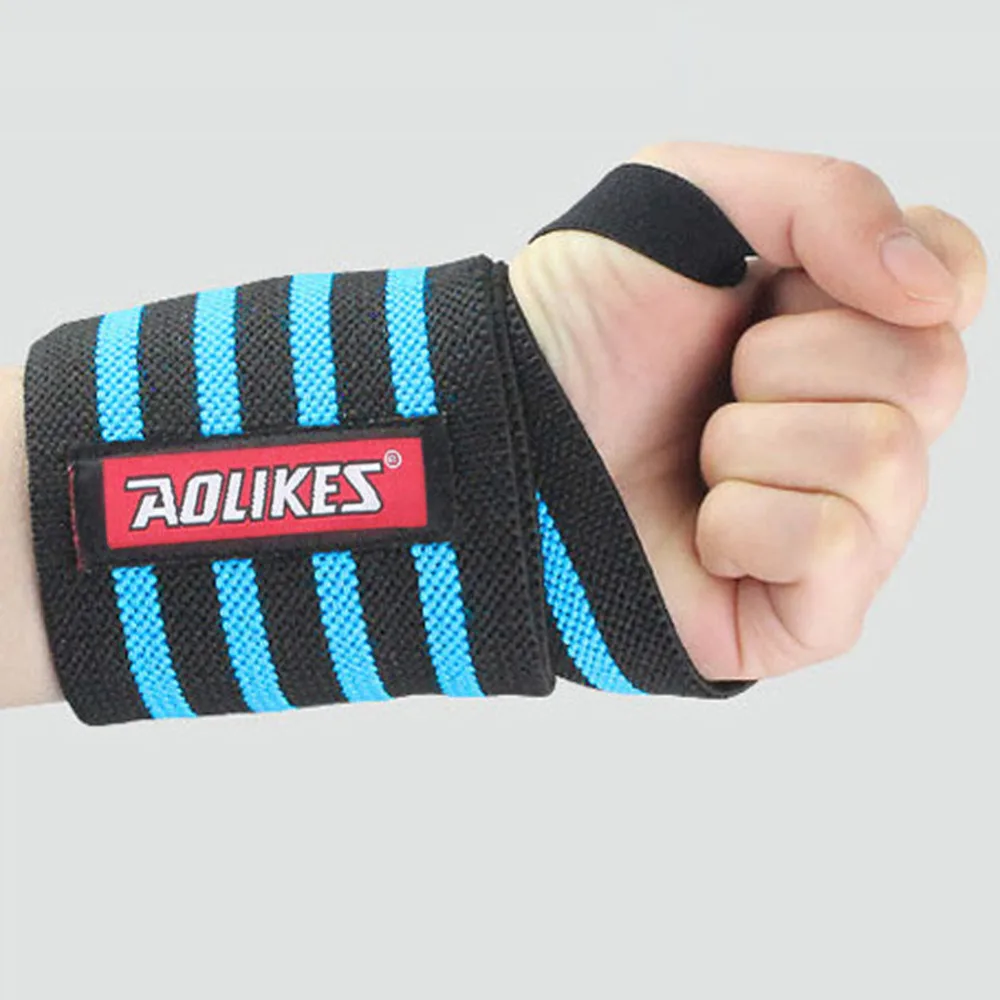 Aolikes Men Wrist Band Adjustable Wristband Brace Wrap Bandage Gym