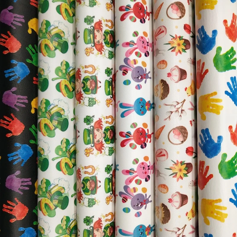 

1PCS A4 SIZE 21X29cm Alisa Glitter Cuero Sintetico Printed Leather For DIY hair Accessroies Craft C08B