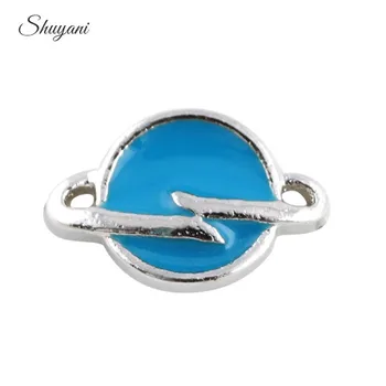 

F559 Newest Mini Enamel Blue Star Floating Locket Charms for Living Memory Glass Locket Wholesale 20pcs/lot