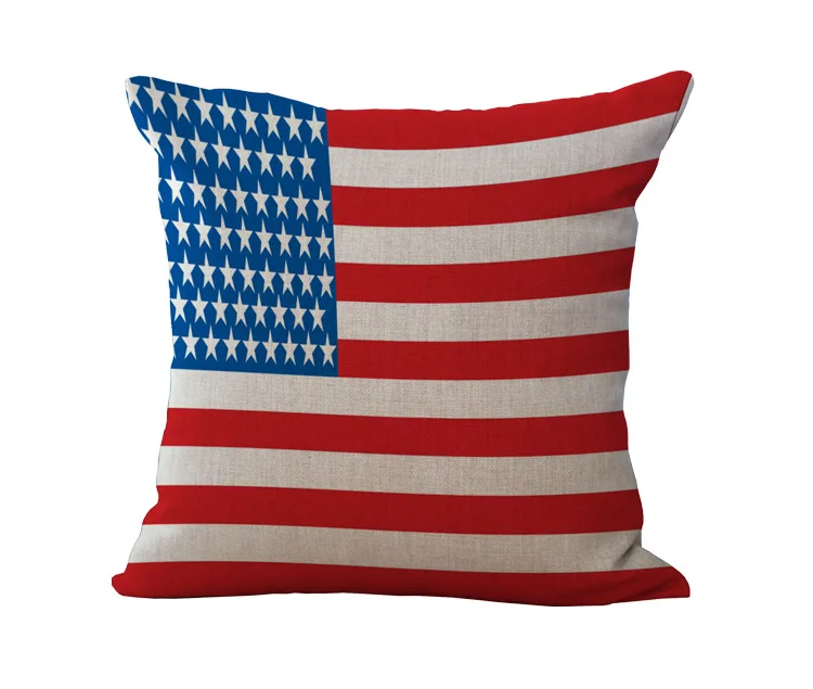 Американский и британский флаги, индивидуальный льняной чехол для подушки с изображением собаки, поставка с фабрики - Цвет: 1