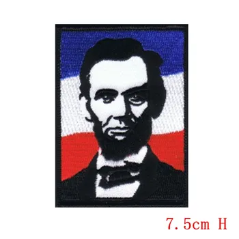 

A famous man in history,President Abraham Lincoln,Embroidered Iron on bakcing Patch