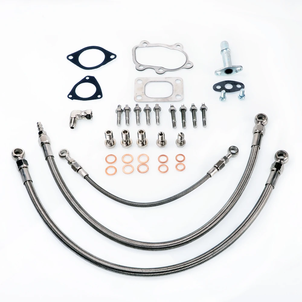 

Kinugawa Turbo Install Line Kit 6AN for Nissan S13 SR20DET Silvia w/ for Garrett GT25R GT28R GT30R Ball Bearing