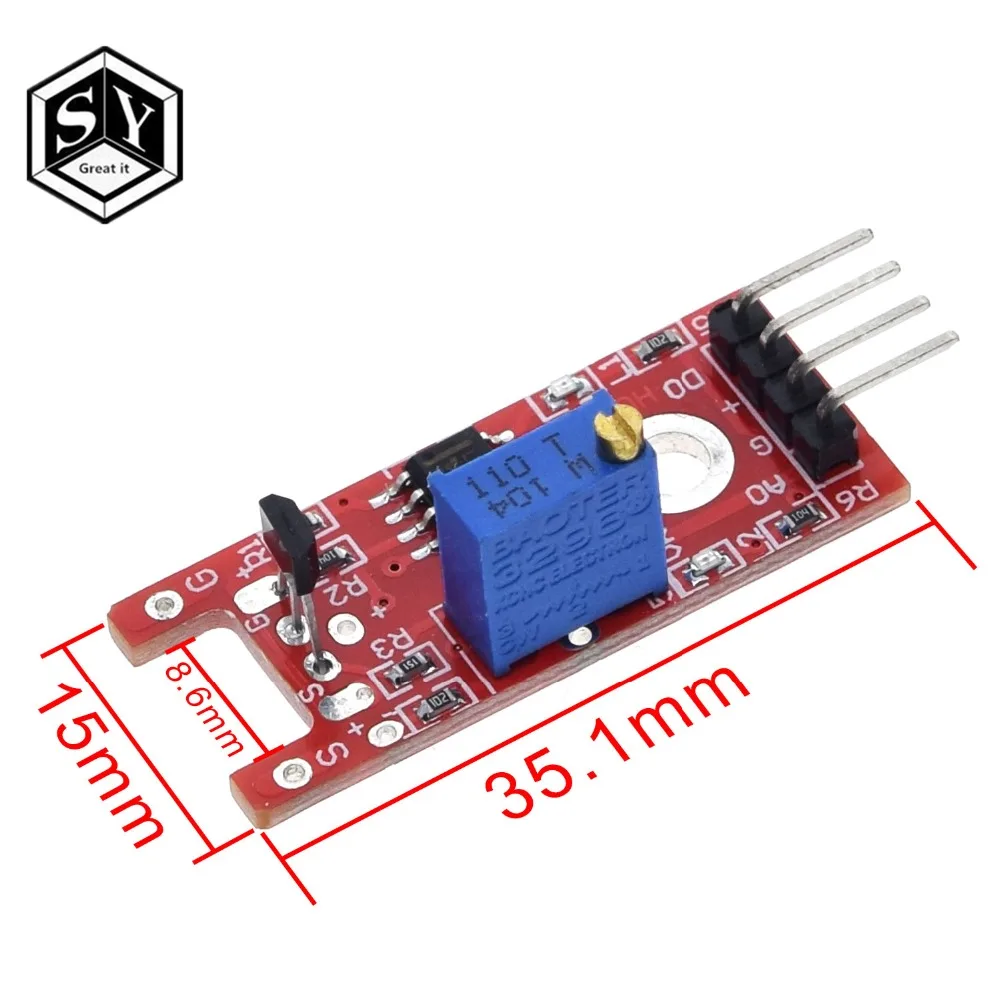 Умная электроника 4pin KY-024 линейные магнитные переключатели Холла скорость подсчета сенсор модуль diy стартовый комплект KY024 для arduino
