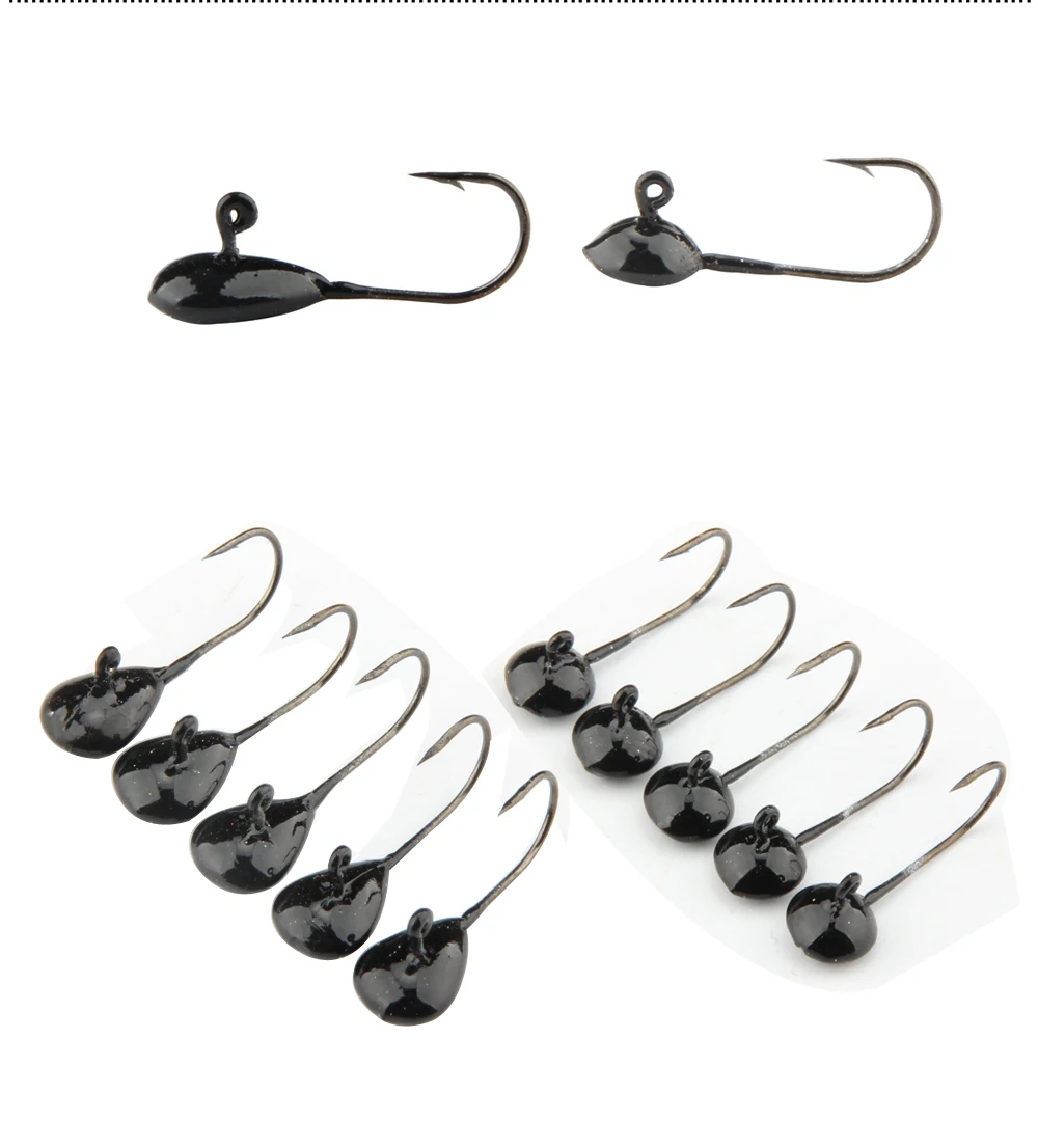 Spinpoler 12PcsLot Winter Ice Fishing Lure Mini Metal Lead Head Hook Bait Jigging Lure Hooks High Quality For Fishing Tackle  (7)