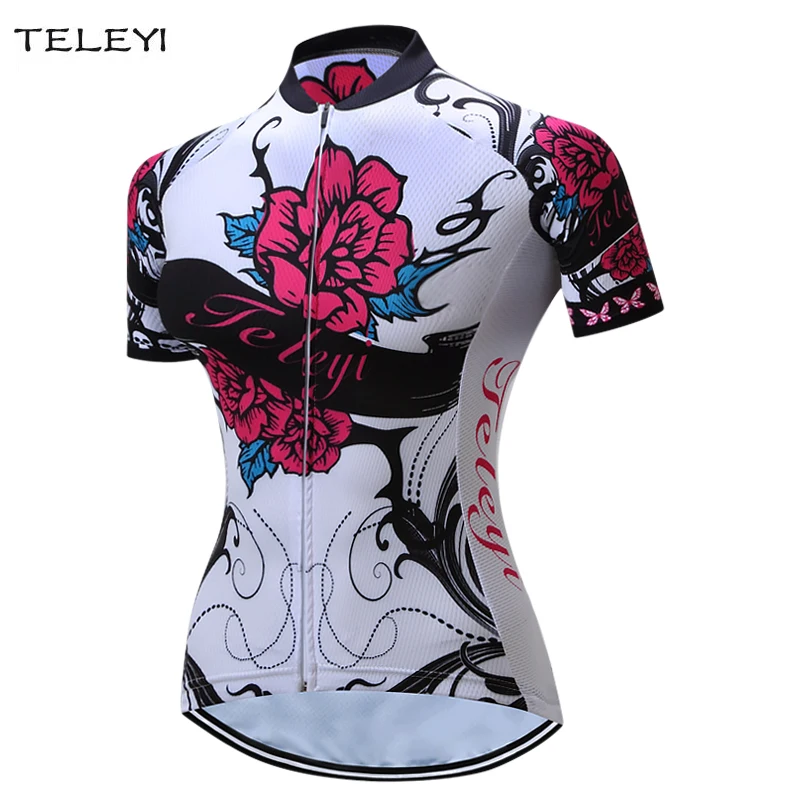 Prix pour Nouveau Femmes de Cyclisme Jersey Sport Clothing Vélo À Manches Courtes Vélo Jersey Top Rose Fleurs XXS-4XL Prix pour Nouveau Femmes de Cyclisme Jersey Sport Clothing Vélo À Manches Courtes Vélo Jersey Top Rose Fleurs XXS-4XL