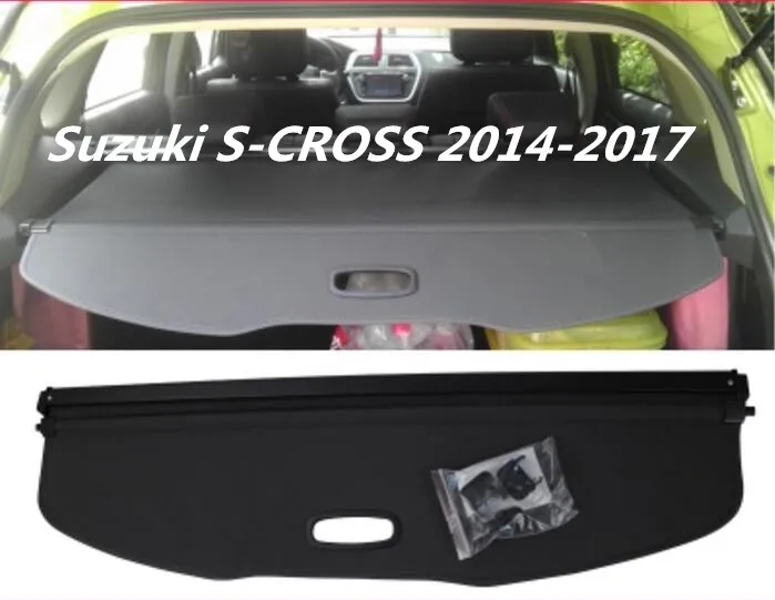 

JINGHANG Car Rear Trunk Security Shield Cargo Cover For Suzuki S-CROSS 2014.2015.2016.2017 High Quali Auto Accessories