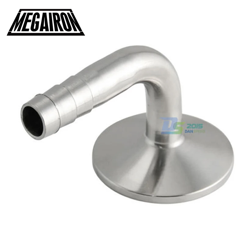 MEGAIRON 1/2 &quotOD 12 мм Санитарно Штуцер для шланга с (под углом 90 градусов) уплотняющая