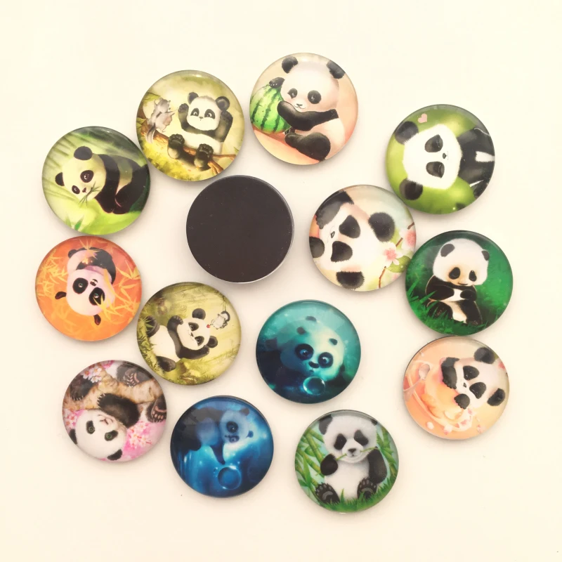 Бесплатная доставка (14 шт./лот) Kawaii Panda магнит на холодильник из хрустального