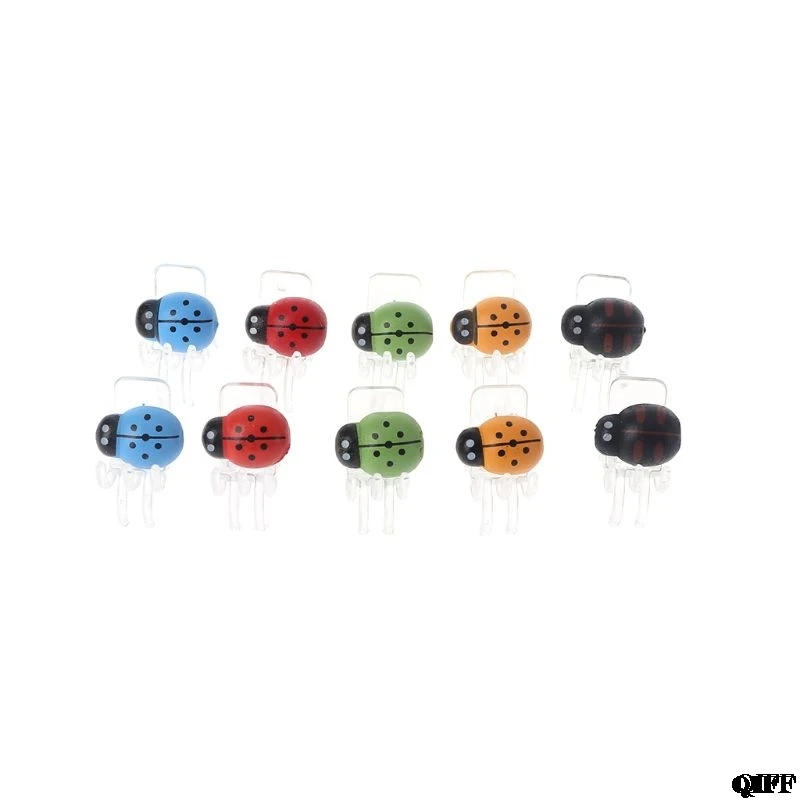 

Cute Ladybug Orchid Clips Garden Flower Cymbidium Plastic Clip Stem Support Clips for Supporting Stems Stalks Vines