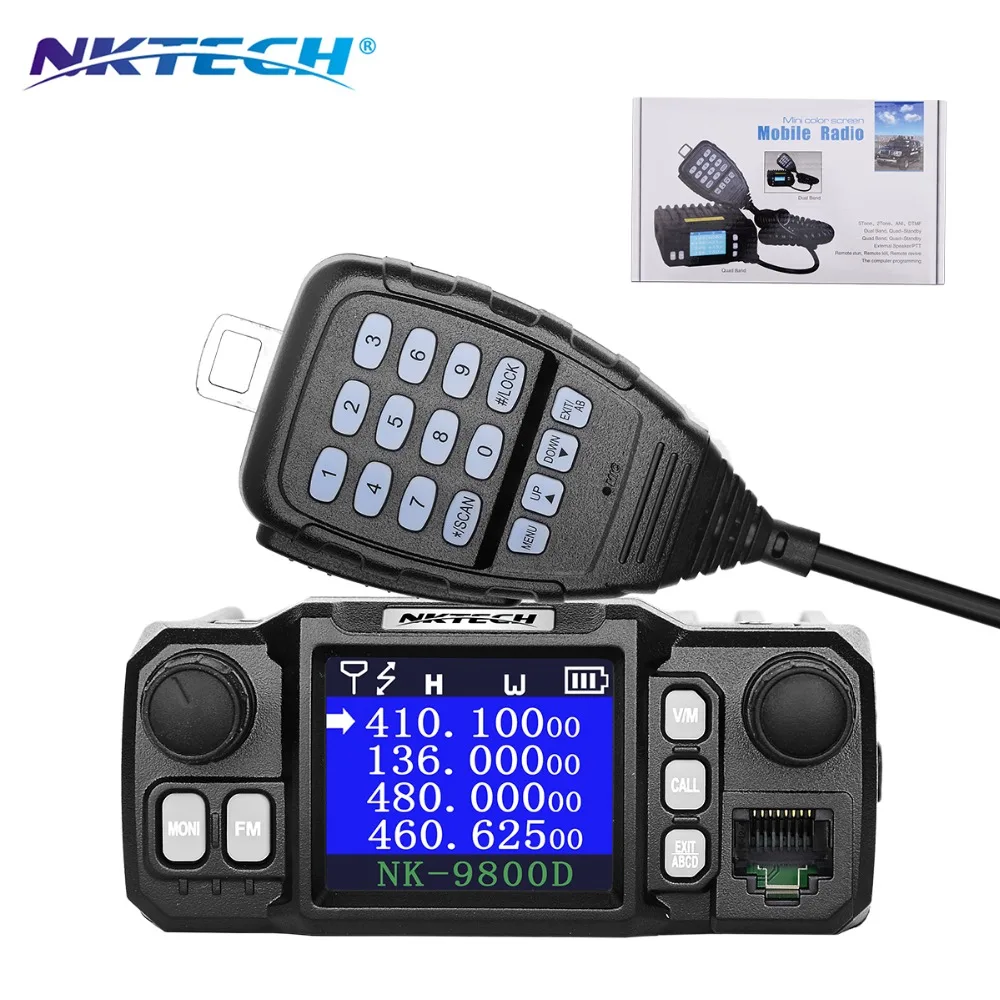 Nktech NK-9800D Quad Band 5 тон 2 25 Вт УКВ 136-174/220-260 мГц 20 UHF 400-480/350-390 багажник автомобиля