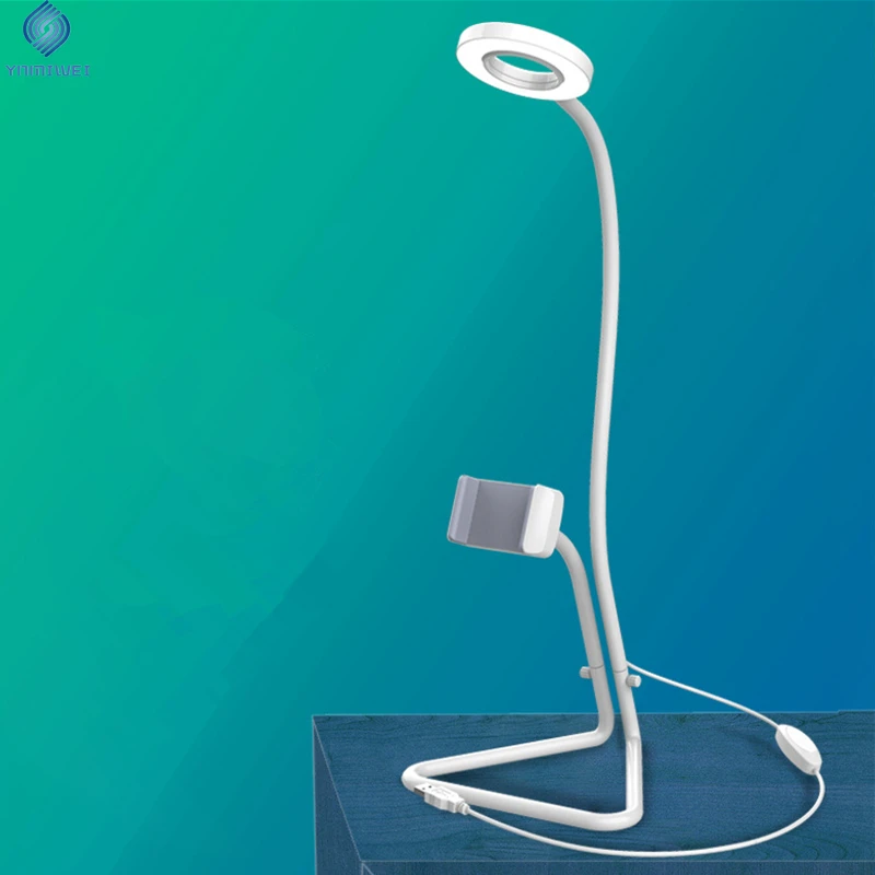 

Selfie Ring Light USB Charge Mount Phone Stand Holder For Live Stream Smartphone Portable Flash Led Camera Photography Enhancing