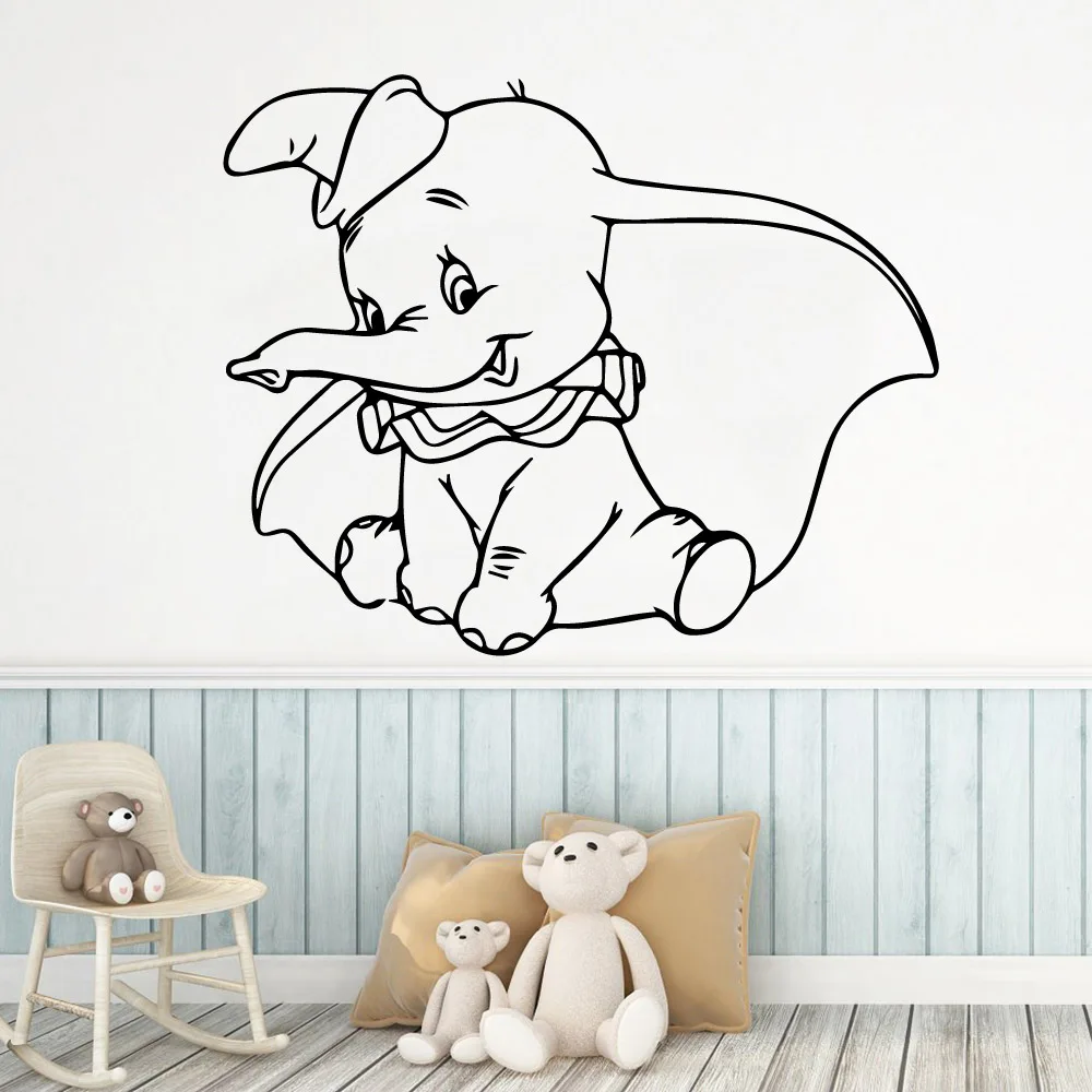 

Exquisite baby elephant Self Adhesive Vinyl Waterproof Wall Decal Living Room Children Room Diy Pvc Home Decoration Accessories