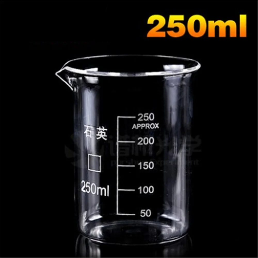 

1pcs 250ml Quartz Beaker with scale for laboratory