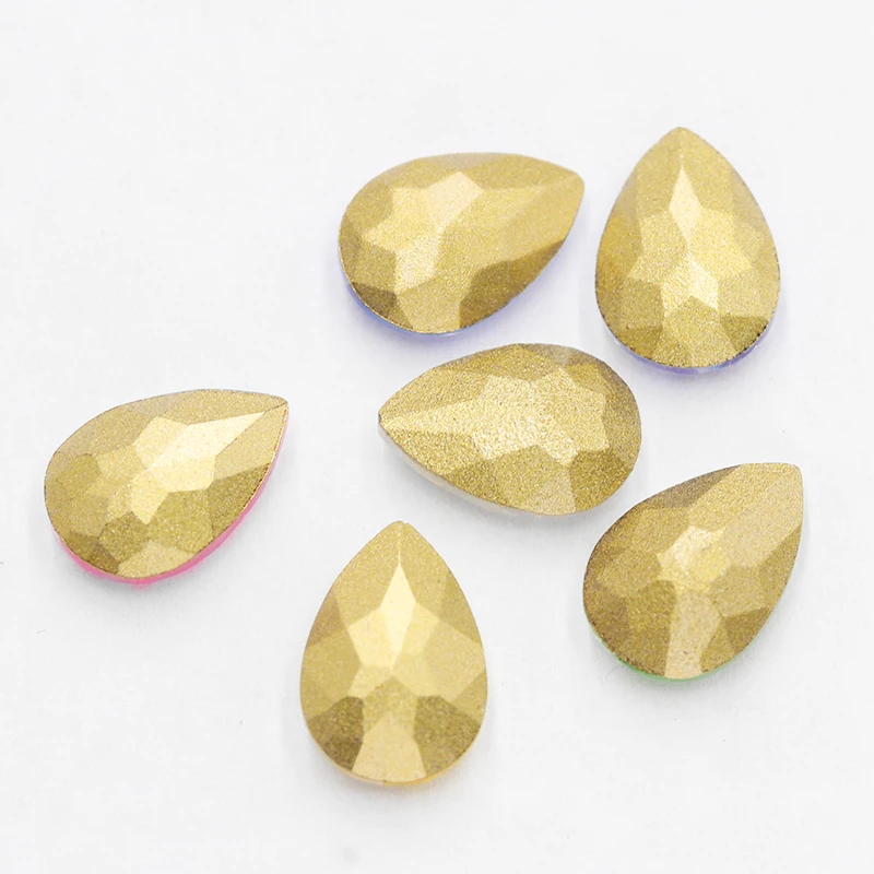 50 шт./лот, 3D Стразы для дизайна ногтей, блестящие цветные Стразы для ногтей, 3D кристаллы для дизайна ногтей, камень, золото, алмазное стекло, для маникюра