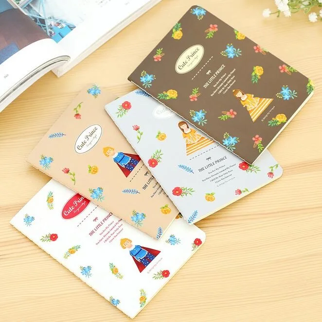 

1pcs/lot 142*105mm/New Cartoon The Little Prince Series 64K White Blank notebook/kids' Diary agenda/office school supplies