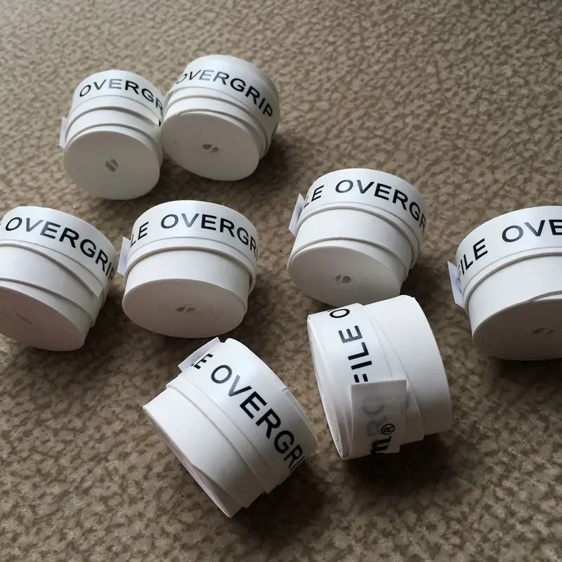 10 قطعة جديد وصول تنس قبضة ، تنس overgrip ، الريشة قبضة ، الريشة overgrip (الأبيض)