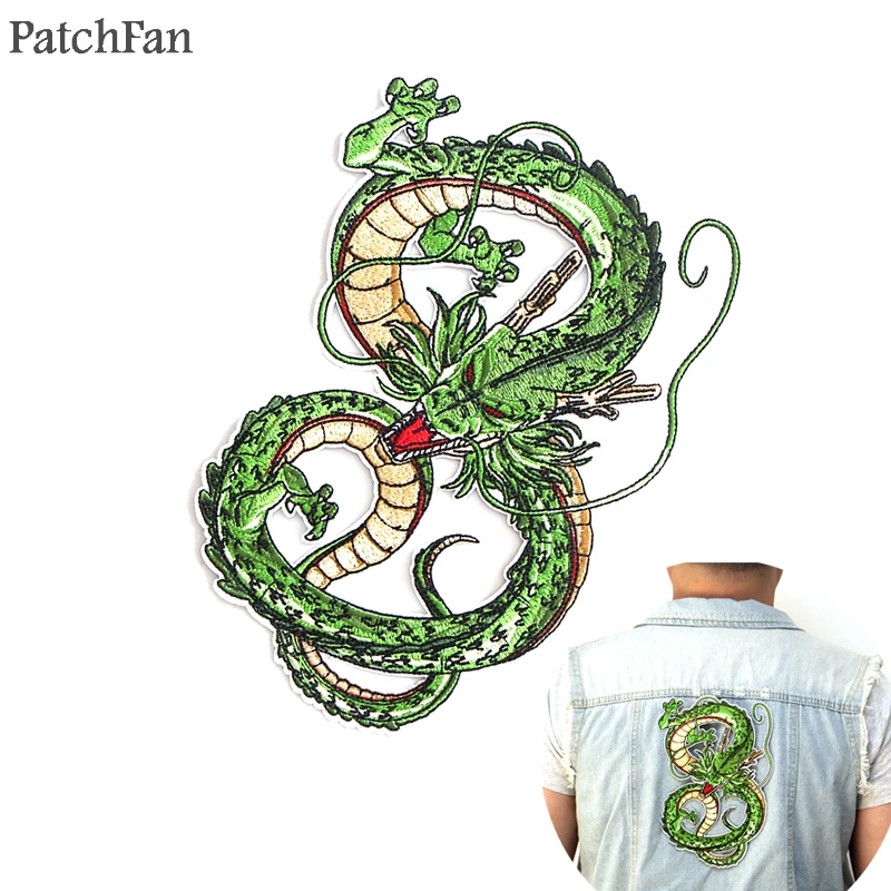 Patchfan Dragon ball z Shenron аппликационные заплатки Сделай Сам Утюг на para джинсовая сумка рубашка одежда наклейки в стиле панк вышитые значки A1268