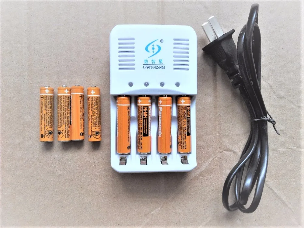 

FREE SHIPPING 8pcs 1.2V AAA NiMH batteries 550MHW battery + 1.6V 1.2V NiMH nickel-zinc battery charger