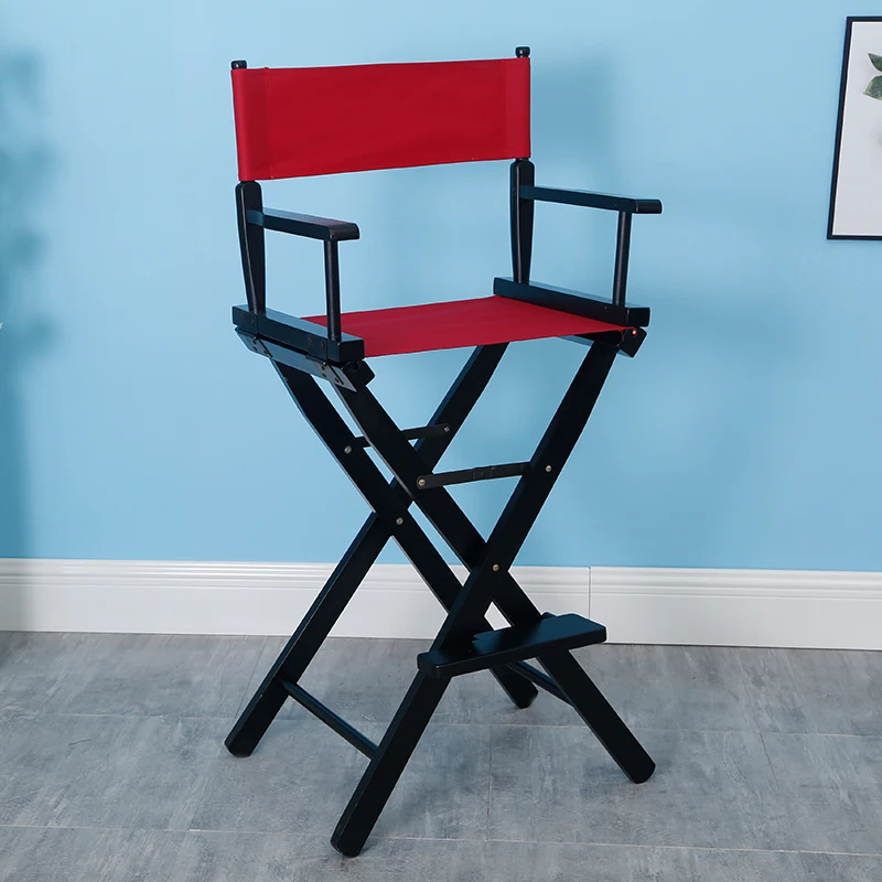 Профессионального визажиста кресло директора черная отделка с холст складной набор деревянных макияжных легкий складной стул директора
