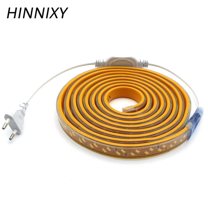 Hinnixy LED IP67 водонепроницаемая Регулируемая полоска лампа 220В Теплая/холодная белая
