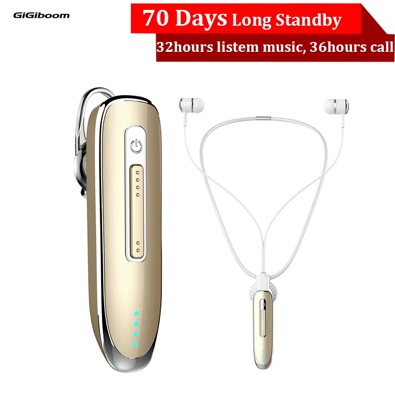 300mAh Sport Stereo Mini Wireless Bluetooth Headset Necklace bluetooth earphone handsfree clip on Earphone Headphone