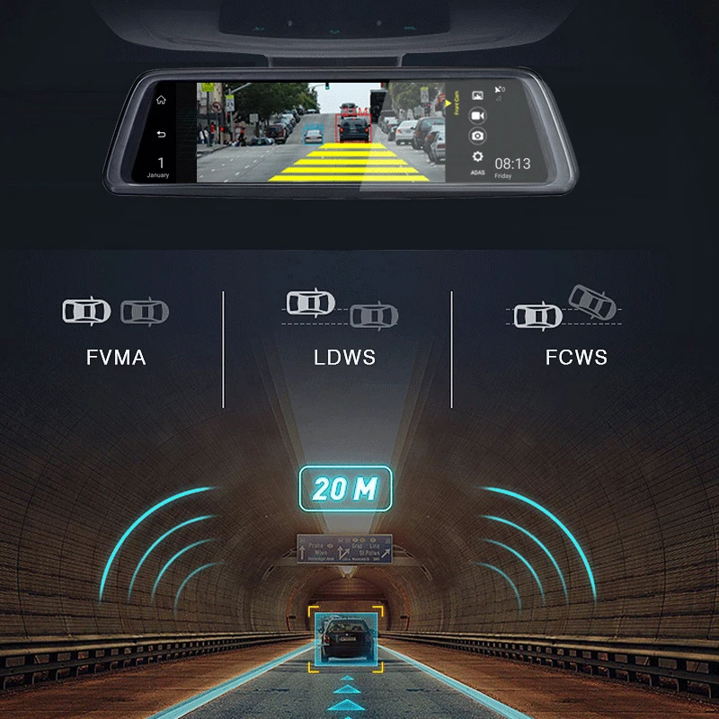 1" видеорегистратор Full Touch ips Автомобильный видеорегистратор 4G Android зеркало gps FHD 1080P Автомобильная камера зеркало заднего вида камера ADAS BT wifi
