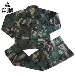 Для мужчин военная форма джунгли камуфляж Training армейская BDU охота костюм комплекты пальто + брюки открытый тактическая куртка высокое