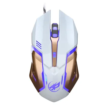 

Optical 2400DPI Gaming Mouse Wired LED Light Optical Mouse Usb Ergonomic Pro Gaming Mouse Gamer Metal Plate Drop Shipping 0204#3