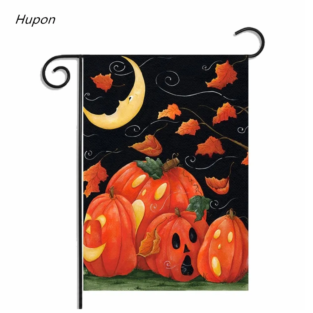 

1PC Halloween Garden Flags Decorations 30x45cm Pumpkin Hanging Flag Banners Outdoor Home Decor Thanksgiving Event Party Supplies