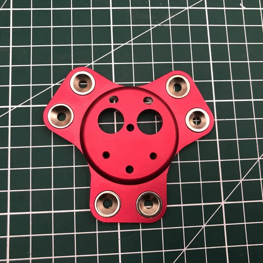 Delta Kossel k800 металлический магнитный двойной эффектор+ каретка комплект для DIY Химера/Циклоп Горячий Конец красный цвет анодированный