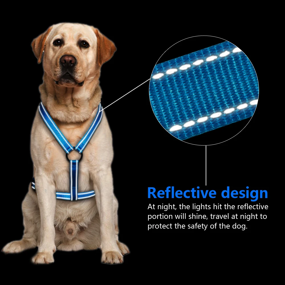 Поводок для собак, светоотражающий нейлоновый поводок, сетка, Harenss, регулируемый поводок для домашних животных, жилет, поводок для прогулок, веревка для маленьких и больших собак