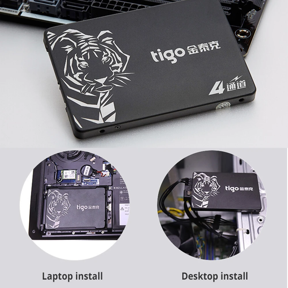 Tigo ssd жесткий диск 480 ГБ sata 2.5 дюймов Внутренний твердотельный жесткий диск для настольного ПК ноутбук гарантия 3 года