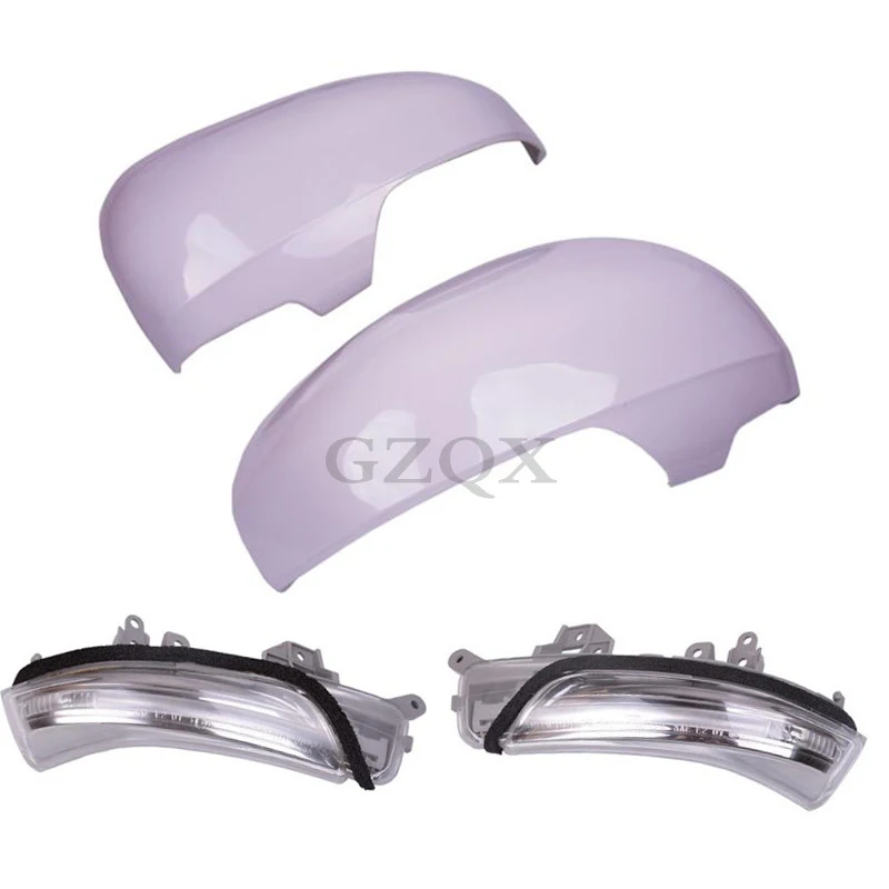 

CAPQX Right & Left Rearview Mirror Cover Cap Housing & LED Turn Signal Light Lamp Blinker 87945-0P902 For PRIUS REIZ GRX12