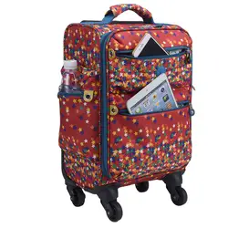 Сумка для багажа с цветными цветами, Легкий Дорожный чемодан, водонепроницаемый чехол для тележки, женская коробка с колесом