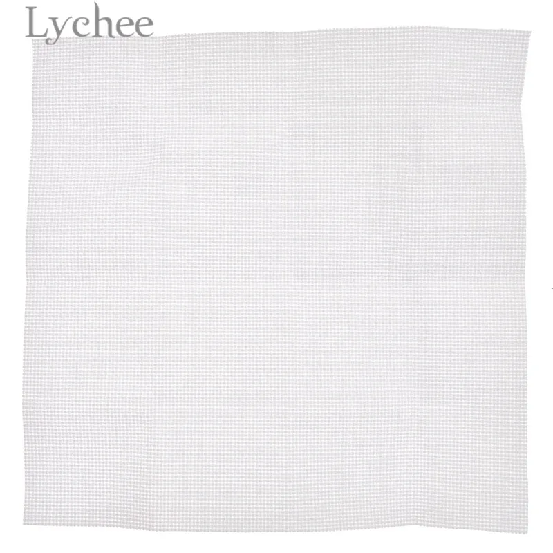 Lychee 25cmx25cm 14ct Cross Stitch Canvas Fabric White Aida Cloth Fabric DIY Needlework Sewing