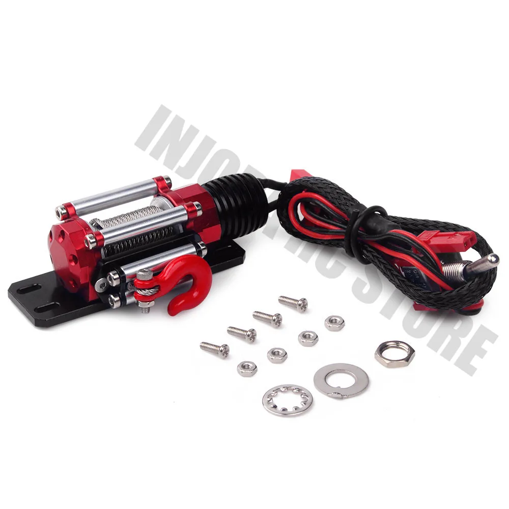 1Pcs Metal Electric Automatic Winch for 1/10 RC Crawler Traxxas TRX4