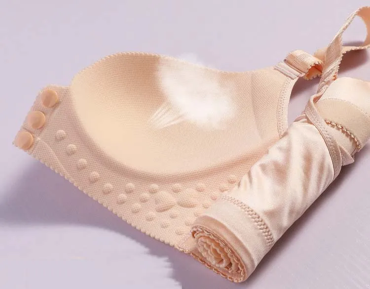 Queenral Front Closure Bras For Women Push Up Bra Underwear Wireless Seamless Brassiere Plus Size Bra Female Bralette CDE Cup   367