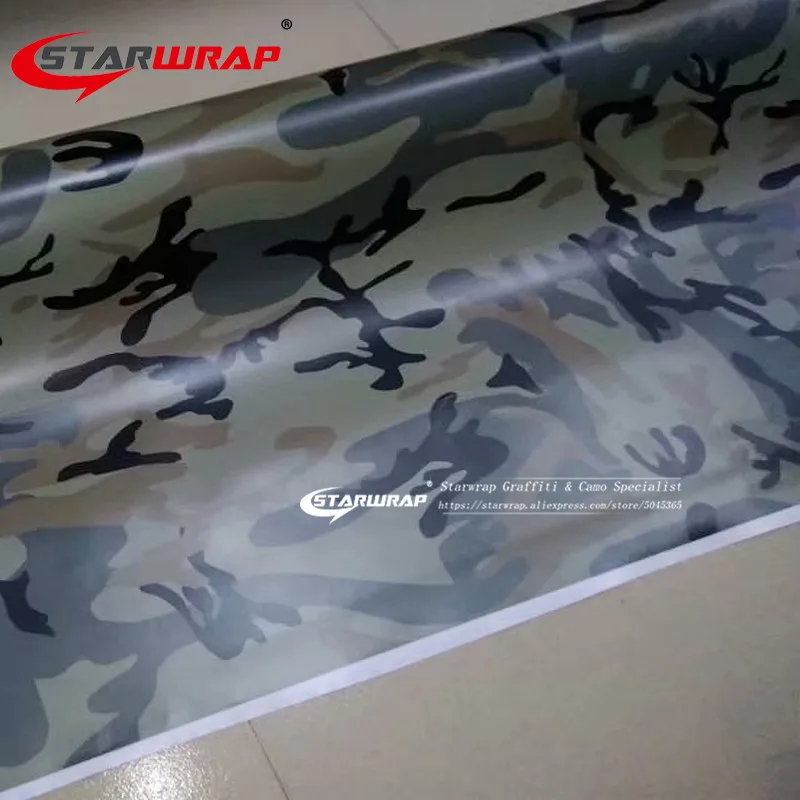 Starwrap армейская зеленая цифровая камуфляжная виниловая пленка для украшения