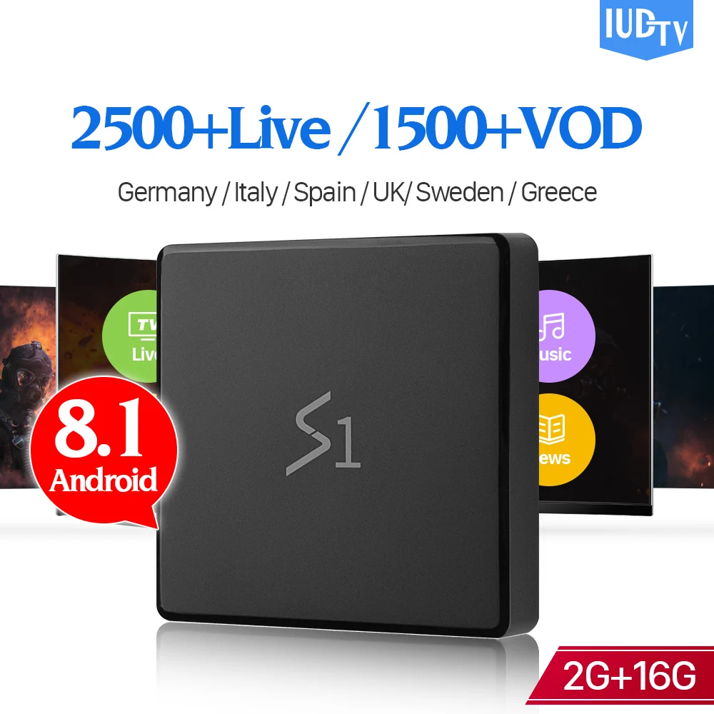 

Leadcool S1 IPTV Spain Sweden Box Android 8.1 RK3229 2G 16G 2.4G Wifi with IUDTV 1 Year Subscription IPTV Arabic pk X96 mini