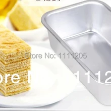 10 шт./партия шифоновый торт Маффин, торт, кекс прямоугольник Алюминиевый пудинг торты плесень случае формы для выпечки производитель пресс-формы лоток