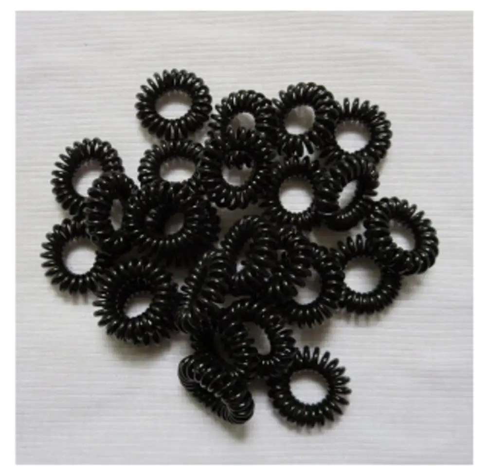 

New Simple Black Hair Accessories Plastic Ring Wild Phone Line Shape Hair Ring Girl Small Gift