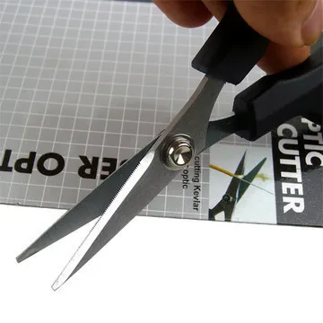 Pro'sKit DK-2043 Fiber Optic Kevlar Cutter,Sharp Serrated Fiber Scissors,Cut Tool Multi-purpose Scissors