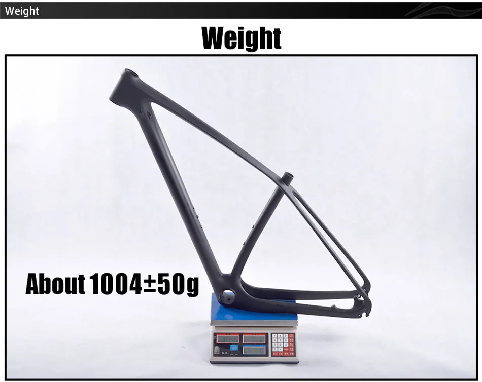 Discount OEM Rigid mountain bike frame disc 29er 27.5er 142*12 or 135*9 Carbon MTB Frameset with fork together on sale 13