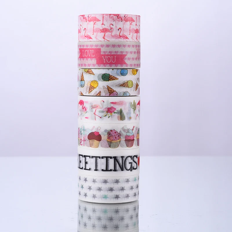 Cartoon Pineapple Cute Flamingos Unicorn Masking Washi Tape Diy Decorative Stickers Scrapbooking Adhesive Tape School Supplies Cartoon Pineapple Cute Flamingos Unicorn Masking Washi Tape Diy Decorative Stickers Scrapbooking Adhesive Tape School Supplies