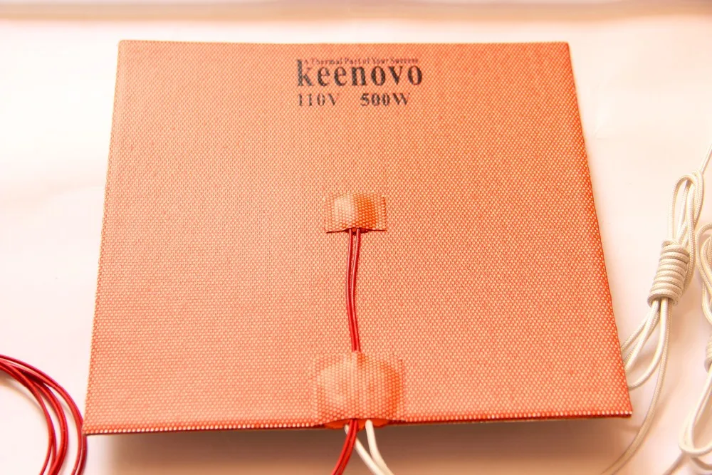 200 мм X 500 Вт @ 110 В С термистором силиконовый нагреватель Keenovo куб Prusa i3 RepRap для 3D