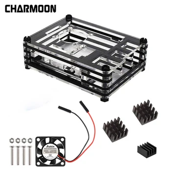

Raspberry Pi 3 Case 9 layer Acrylic Cover Shell Box with Cooling Fan and heat sink for Raspberry Pi 3 Model B+ Plus