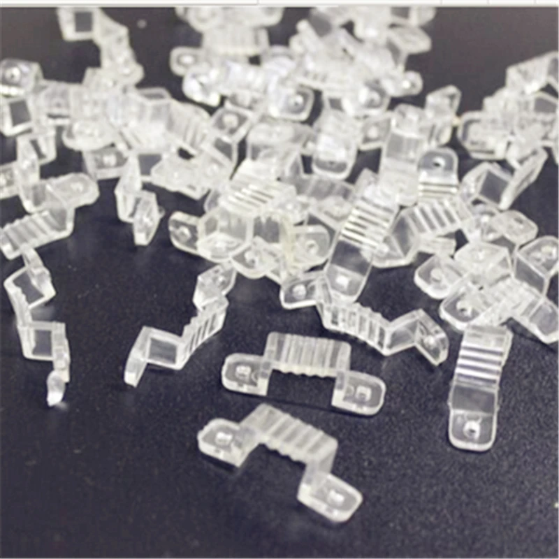 100 Pieces 10mm LED Fixing Silicone Mounting Clips For 220V 5050 2835